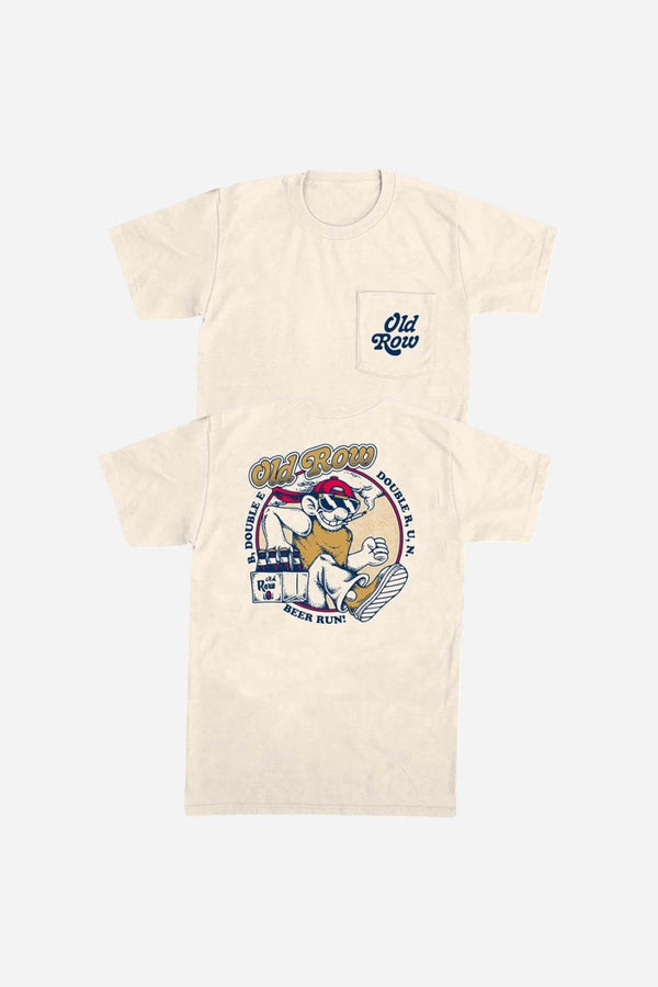 Old Row The Beer Run Pocket Tee in Ivory