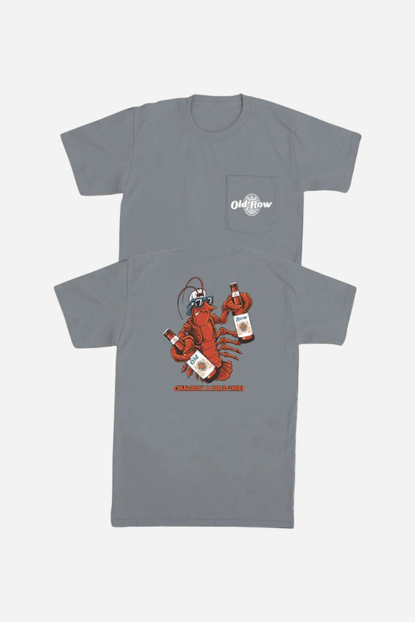 Old Row The Party Lobster Pocket Tee Granite