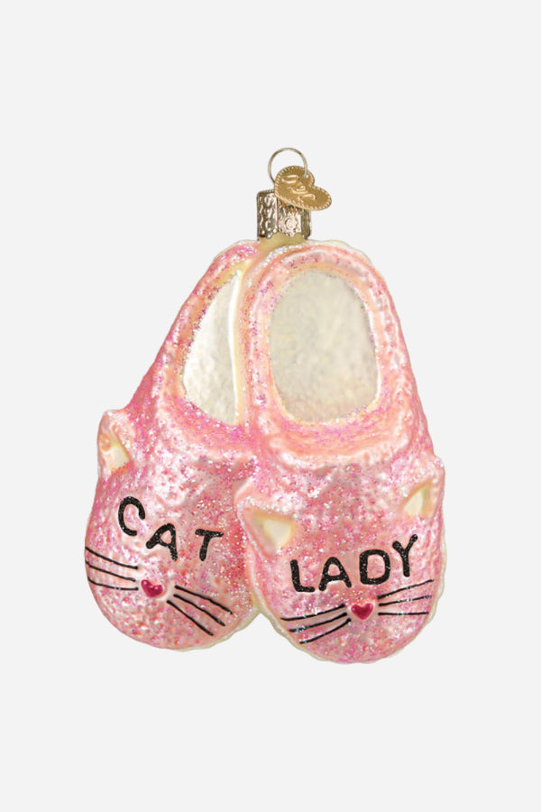 Cat Lady Slippers Ornament