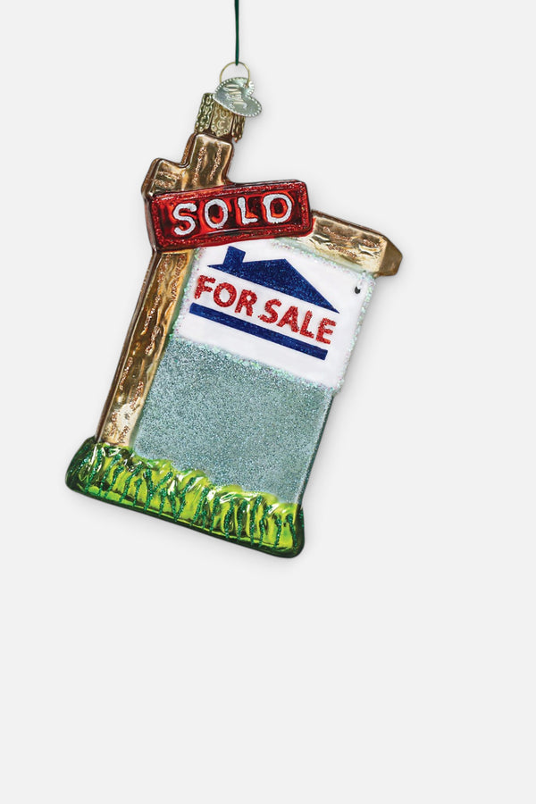 Old World Christmas Realty Sign Ornament