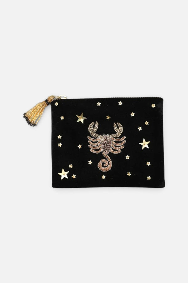 Olivia Dar Scorpio Astrology Pouch Jewelry Bag in Small