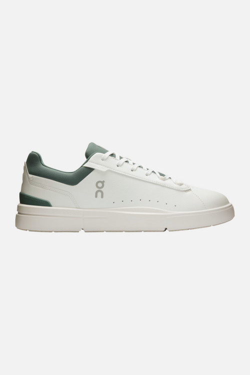 On Running Men's The Roger Advantage in White/Olive – front view