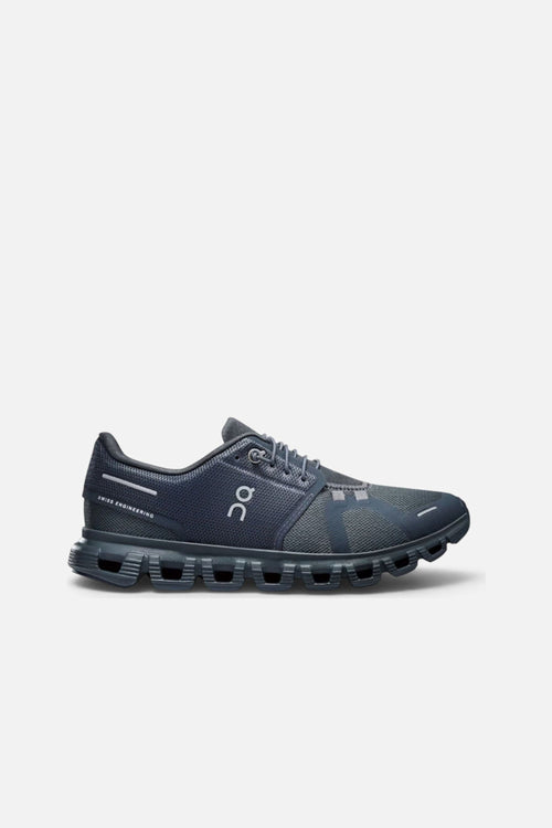 On Running Women's Cloud 6 in Navy & Stone – side view