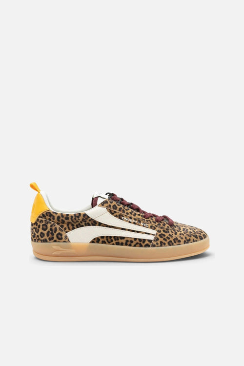 Oncept Women's Fez Court Sneaker in Leopard – side view