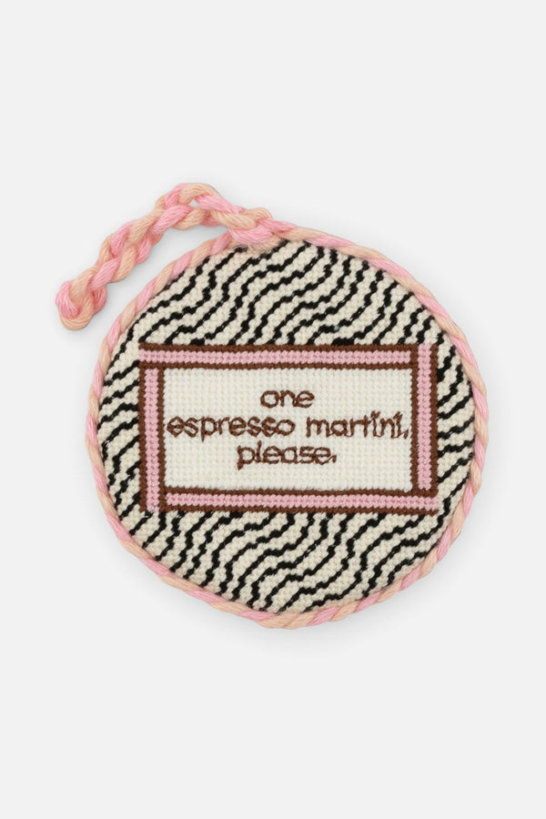 One Espresso Martini, Please Needlepoint Ornament