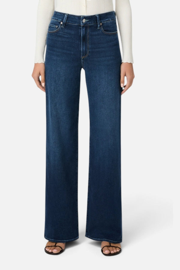 Paige Anessa High-Rise Wide Leg 33" Jeans in Admission