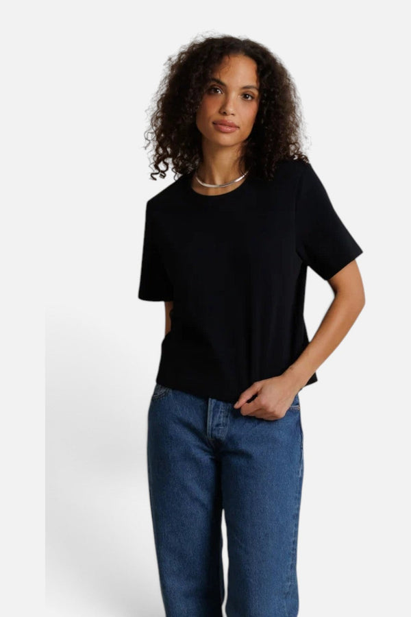 Perfect White Tee Atlas Crewneck Tee in True Black