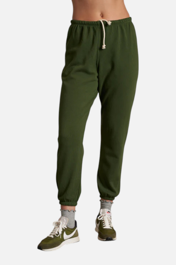 Perfect White Tee Women's Johnny French Terry Sweatpant in Fern Green