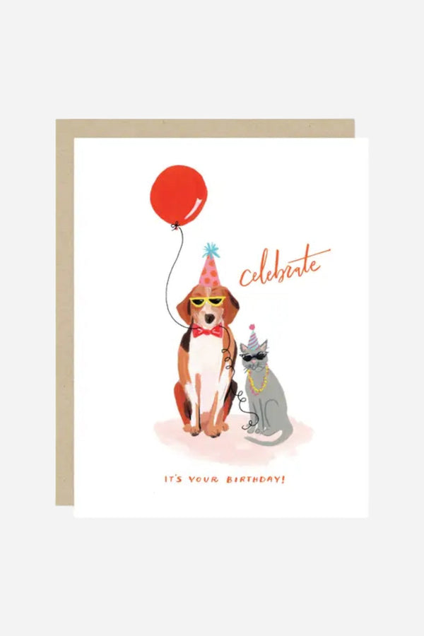 Pets In Shades Birthday Card