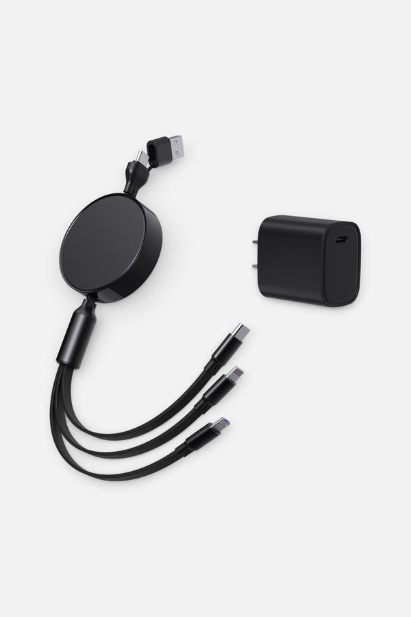 Phunkee Tree 6-in-1 Retractable Cable with Fast Charge Adapter
