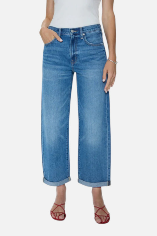 Pistola Donny Rolled Hem Boyfriend Jean in Heartfelt