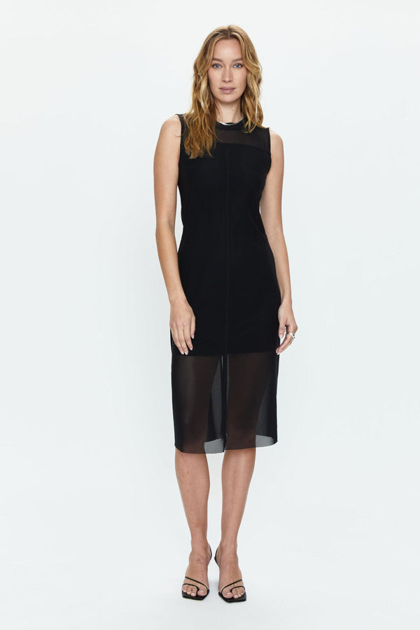 Pistola June Sleeveless Midi Dress in Noir