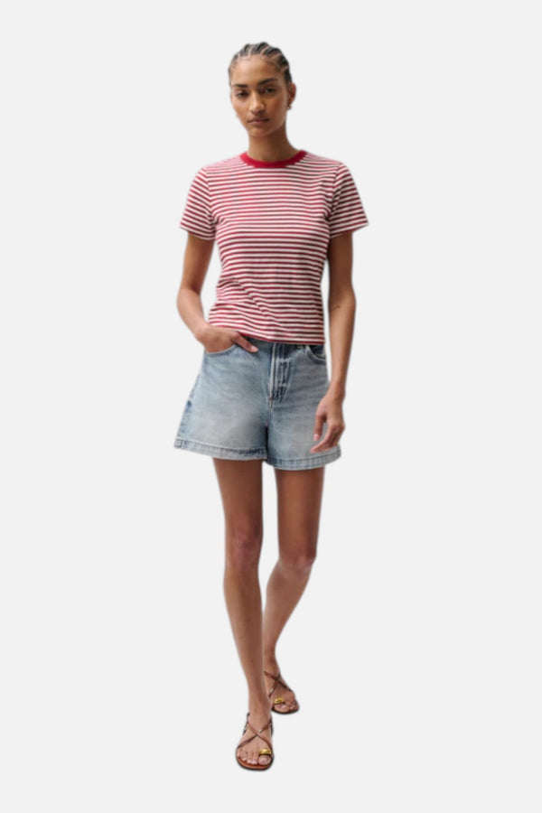 Pistola Saige High Rise Short in French Riviera