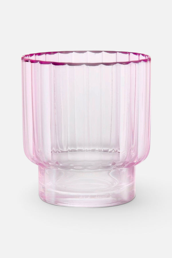 Qualia Glass Cranberry Double Old Fashioned Glasses Set of 4