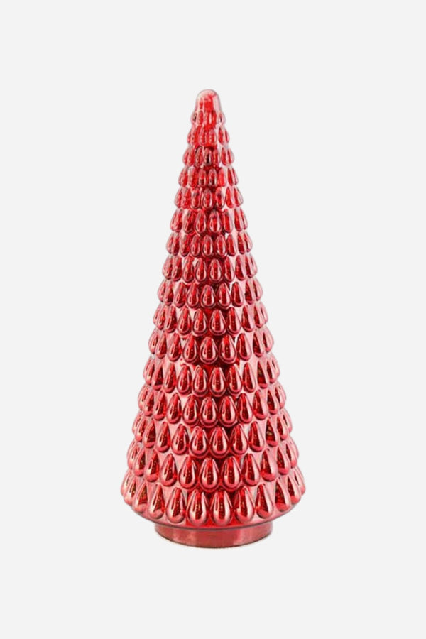 Red Mercury Glass Led Tree 21.5''