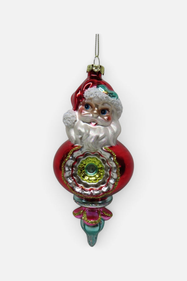 Retro Santa Bauble Ornament