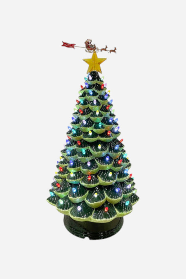 Revolving Lighted Christmas Tree