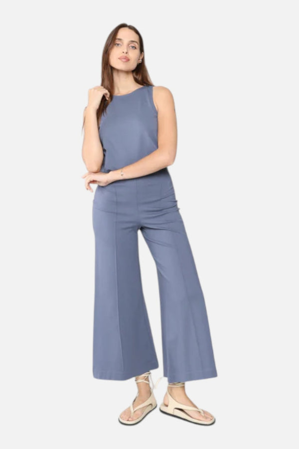 Ripley Rader Ponte Knit Cropped Wide Leg in Sea Blue