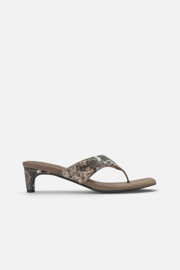 Roam Women's The Kitty Heel in Natural Snake