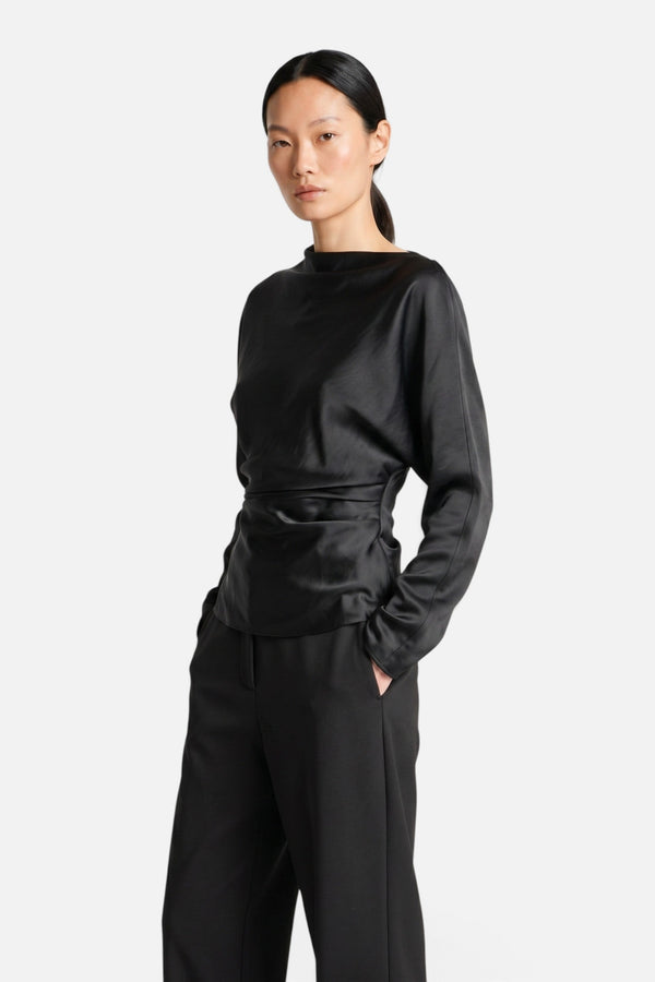 Saint Art Ida Draped Top in Black