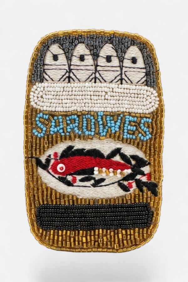 Saint Austin Company Sardines Beaded Coaster Set