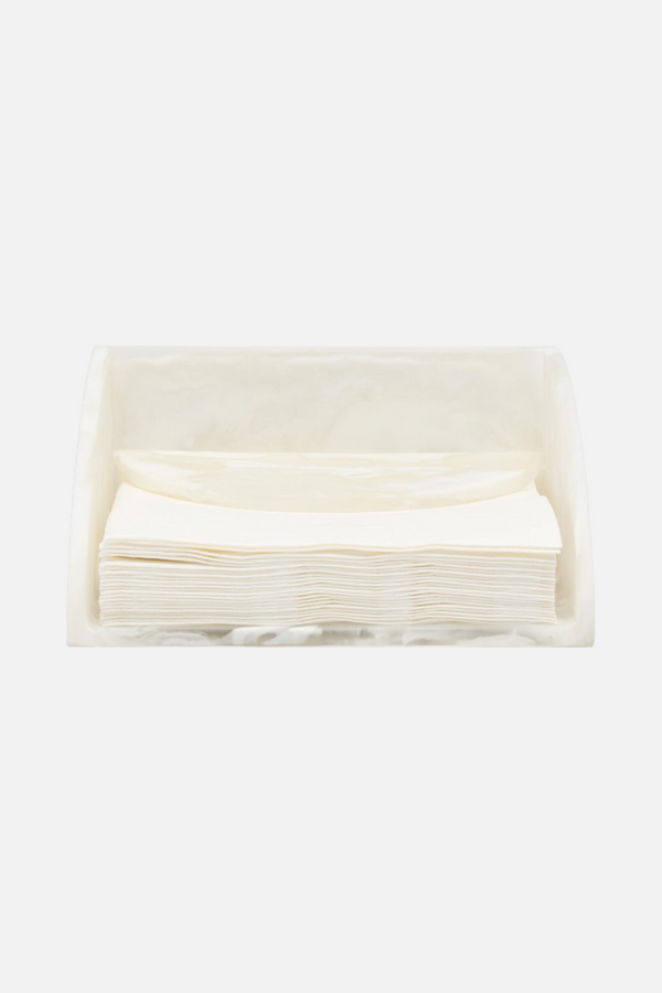 Sandro Luncheon White Swirl Napkin Tray
