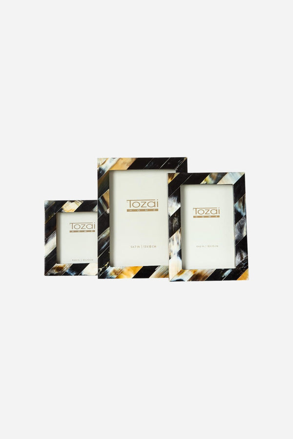 Savoy Black Horn Photo Frame