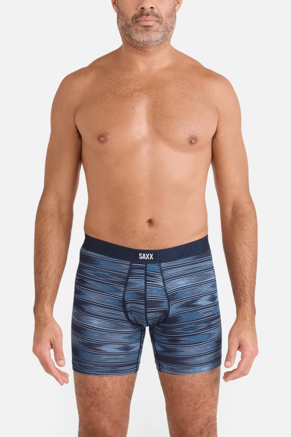 SAXX Men's Vibe Xtra Soft Comfort Boxer Brief in Ikat Stripe