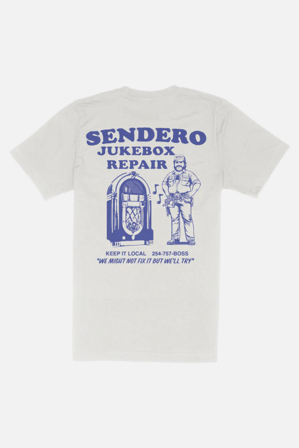 Sendero Provisions Jukebox Repair T-Shirt in White