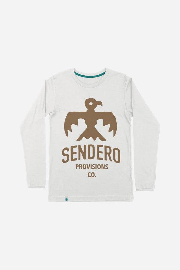 Sendero Provisions Thunderbird Long sleeve Tee Vintage White