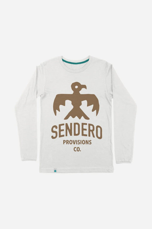 Sendero Provisions Thunderbird Long sleeve Tee Vintage White