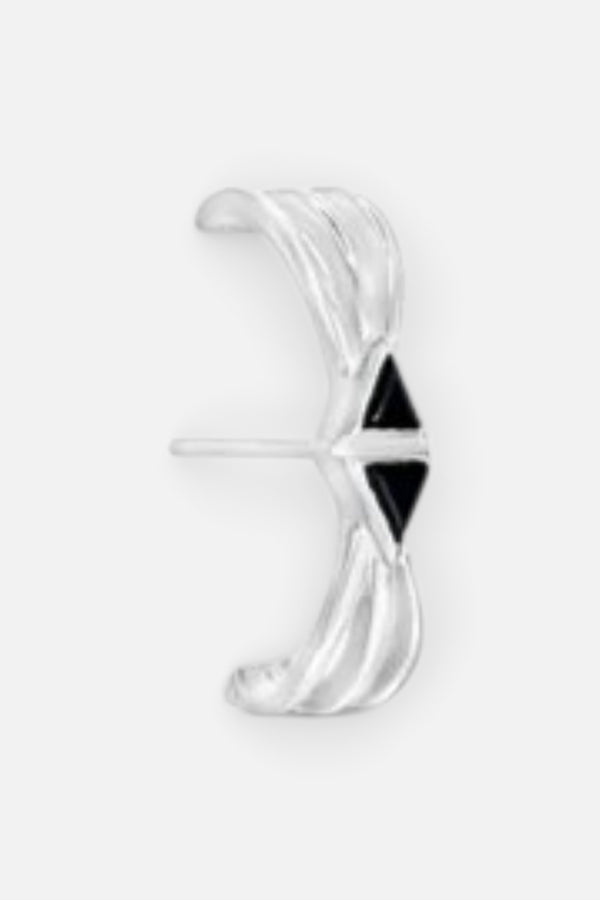Sierra Winter Beatnik Earring in Sterling Silver & Black Onyx
