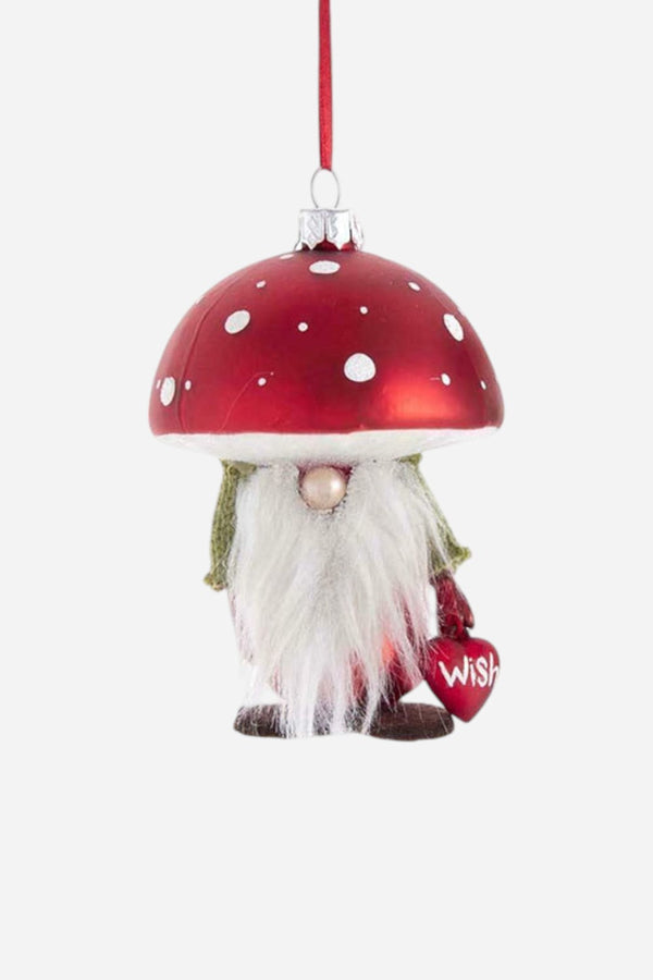 Small Mushroom Gnome Ornament