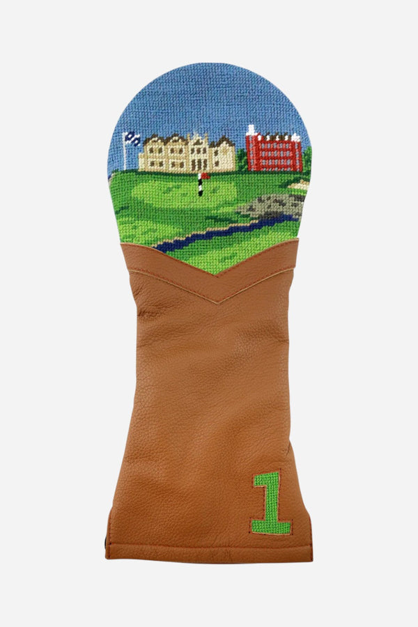 Smathers & Branson St Andrews Scene Driver Headcover (Chestnut Leather)