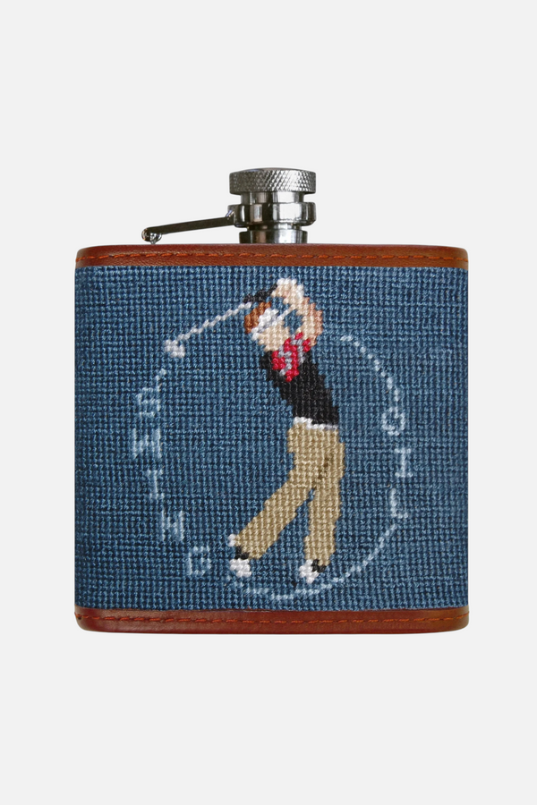 Smathers & Bransson Swing Oil Flask in Slate