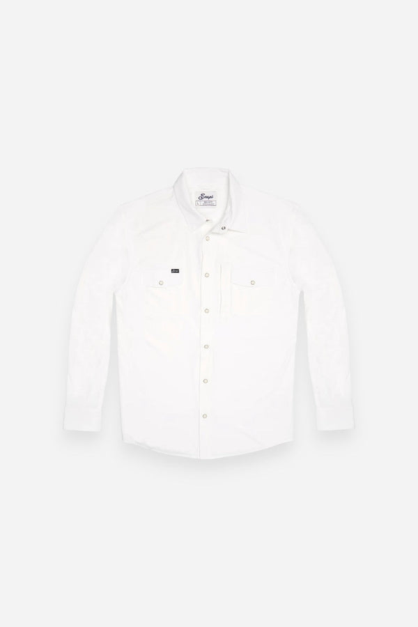 Snaps Clothing Inc. Traveler Long Sleeve in White