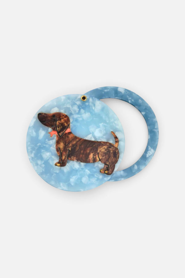 Solar Eclipse Dachshund Compact Mirror