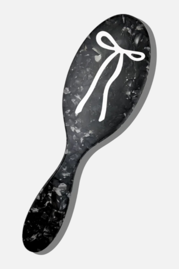 Solar Eclipse French Bow Black Hairbrush