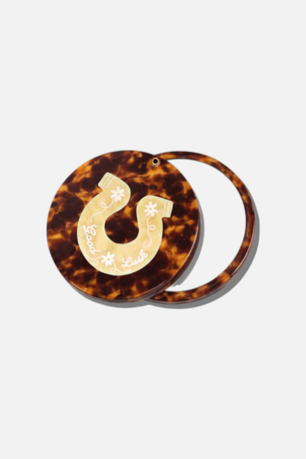 Solar Eclipse Good Luck Horseshoe Compact Mirror