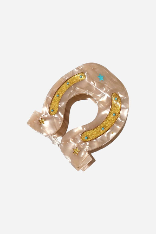 Solar Eclipse Lucky Horseshoe Claw Clip