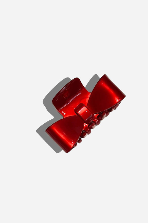 Solar Eclipse Red Classic Bow Acetate Claw Hair Clip