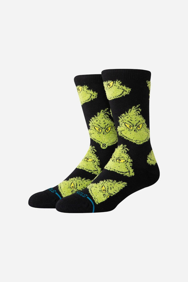 Stance X The Grinch Mean One Crew Socks in Black