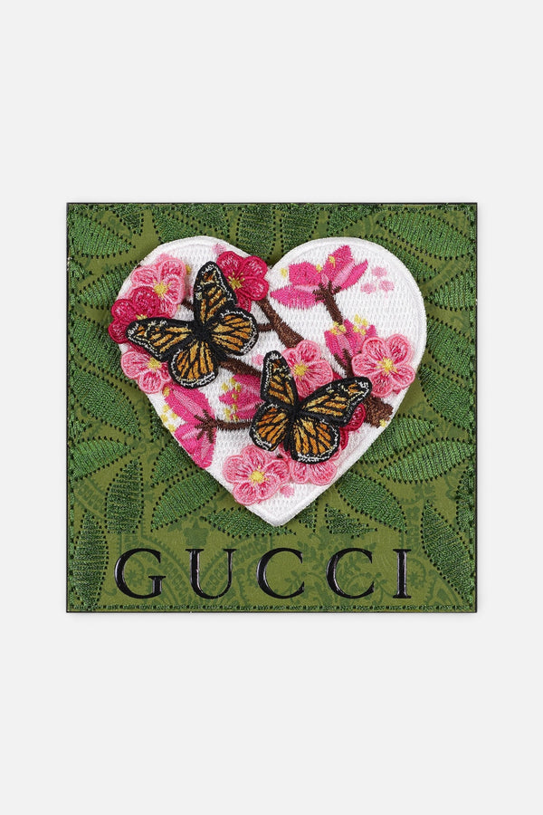 Stephen Wilson Studio Cherry Blossom Heart Petite Wall Art, Gucci Green 8x6