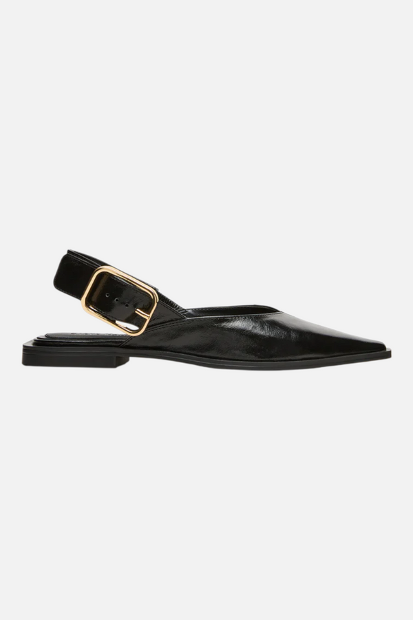 Steve Madden Shay Flat in Black Leather