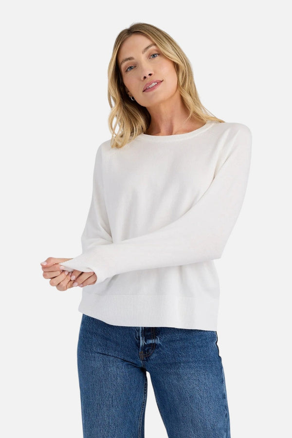 Stitches + Stripes Otis Crewneck Sweater in Chalk