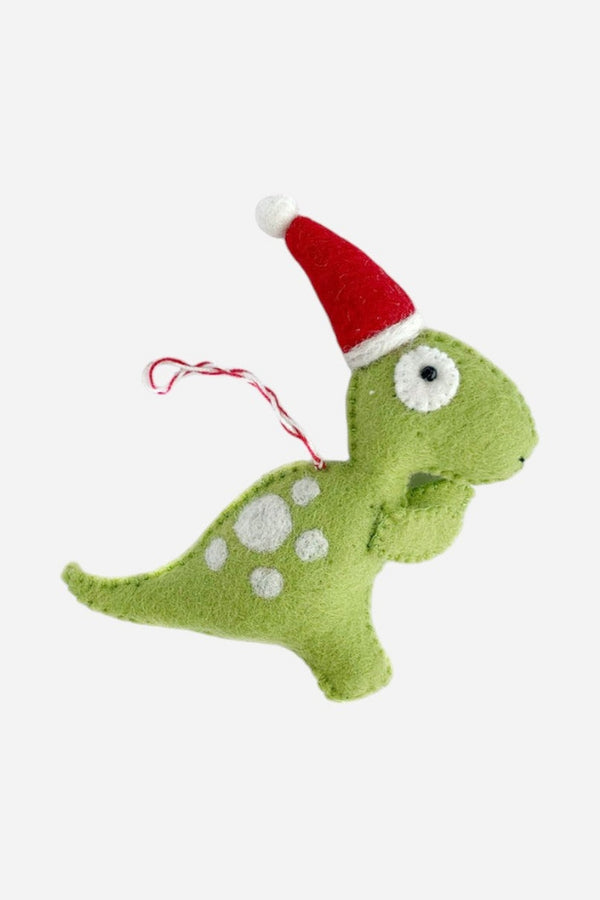 T-Rex In Santa Hat Ornament