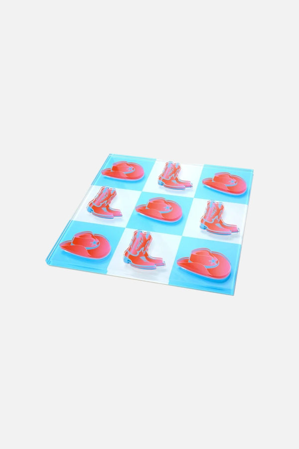 Tara Wilson Designs Cowboy Pink Tic Tac Toe Game