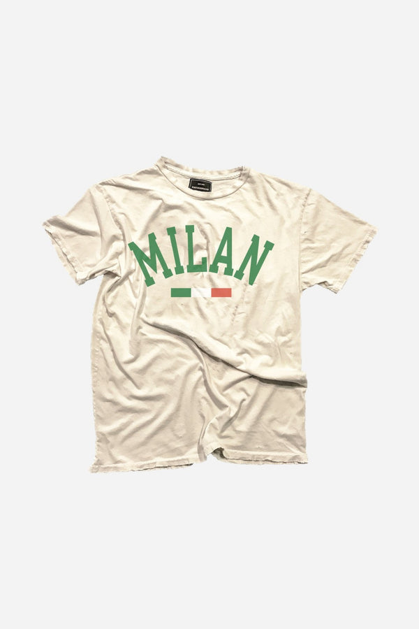 The Original Retro Brand Black Label Milan Tee in Antique White