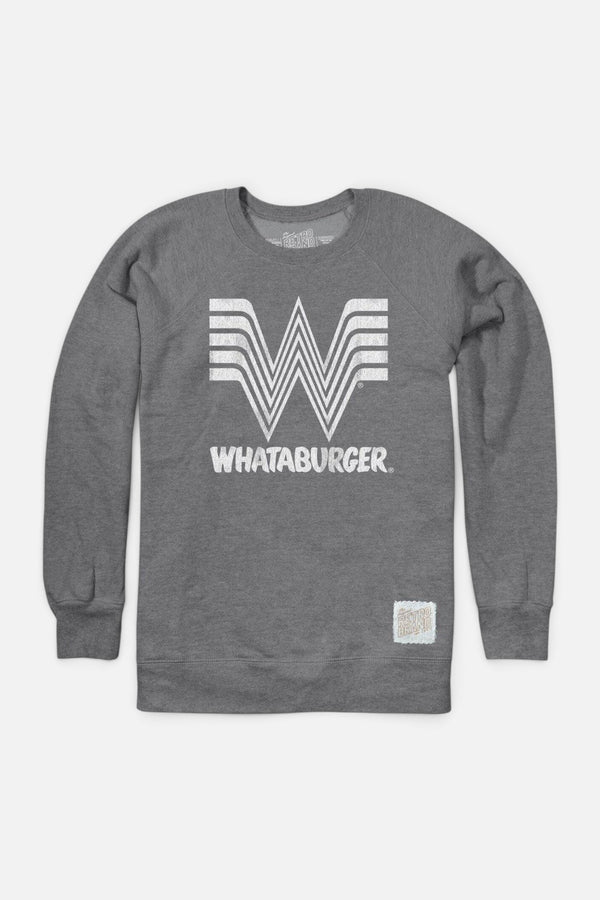 The Original Retro Brand Whataburger Long Sleeve Fleece In Heather Grey