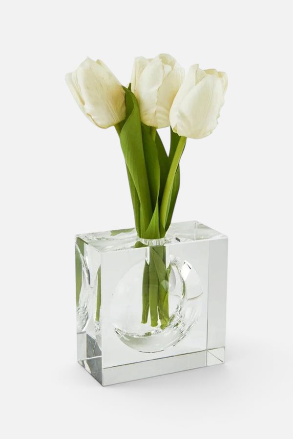Tizo Crystal Square Bubble Vase - Large
